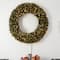 5ft. Clear LED Lights Flocked Artificial Christmas Wreath With Pinecones & Berries